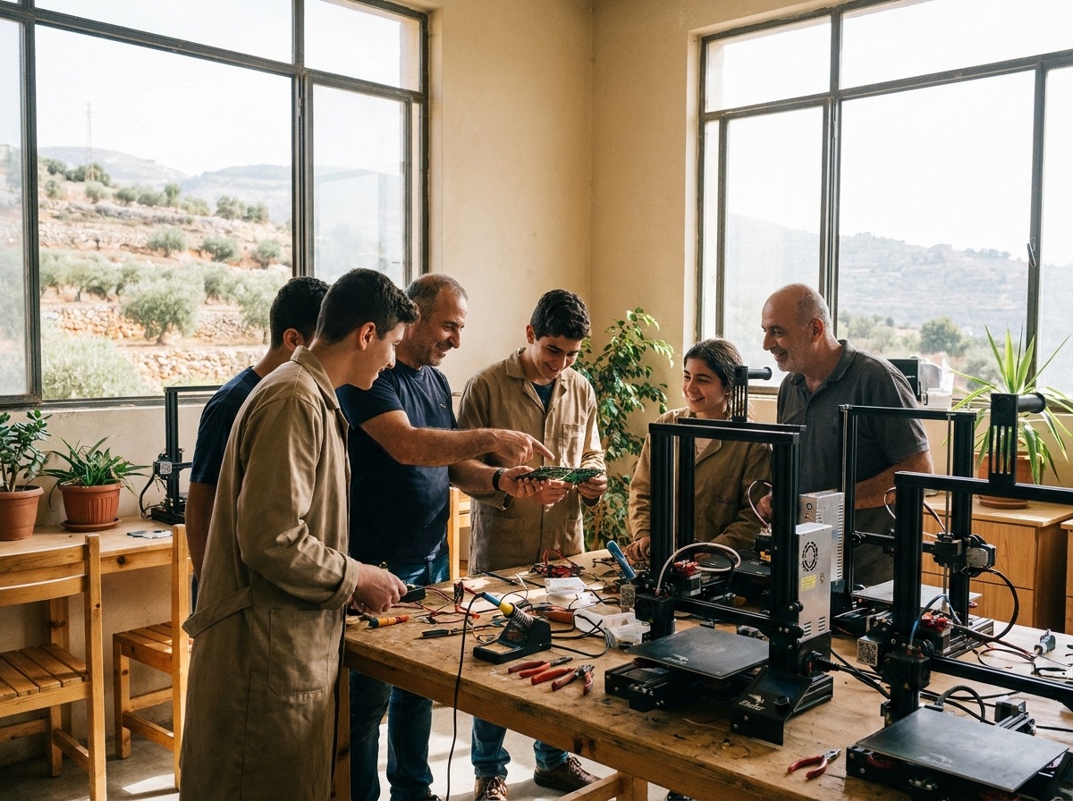 Akkar youth in the makerspace