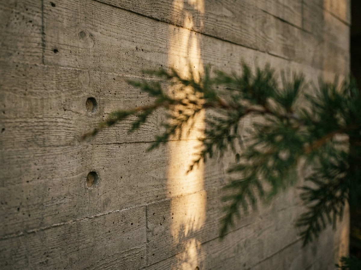 Board-formed concrete